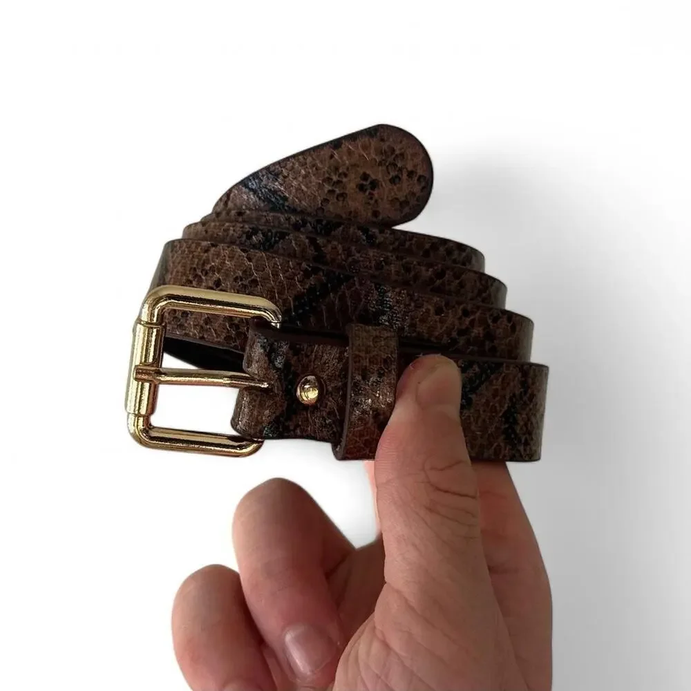 Western brown snakeskin cowboy